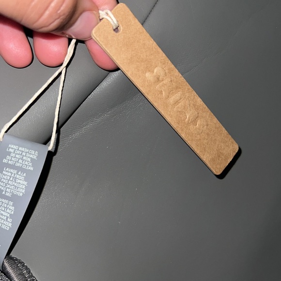 SKIMS RUBBERIZED SCUBA SWIM SCOOP NECK ONE gray chalk - Picture 5 of 8